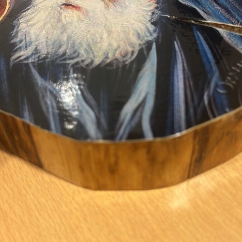 Saint Paisios image new, acacia wood with clear varnish