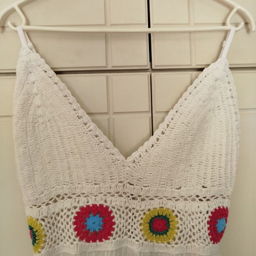 White Calzedonia dress S new with crochet bust