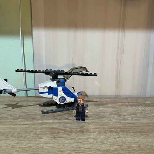 Lego Jurassic helicopter with one figure like new