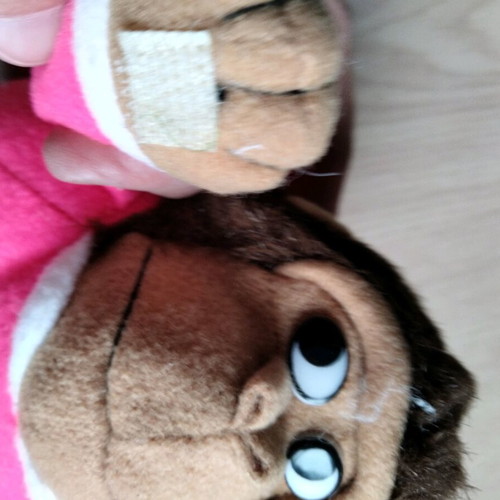 Plush monkey with banana like new