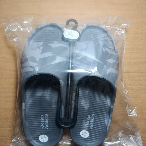 Ocean Addict slides, grey camo, size 42