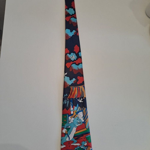 Vintage ties like new, set of 3, black and multicolor