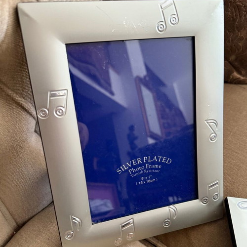 Photo frames used, matte silver plated, set of 3