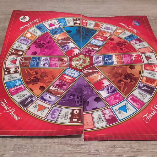 Trivial Pursuit Red Believers Edition board game used