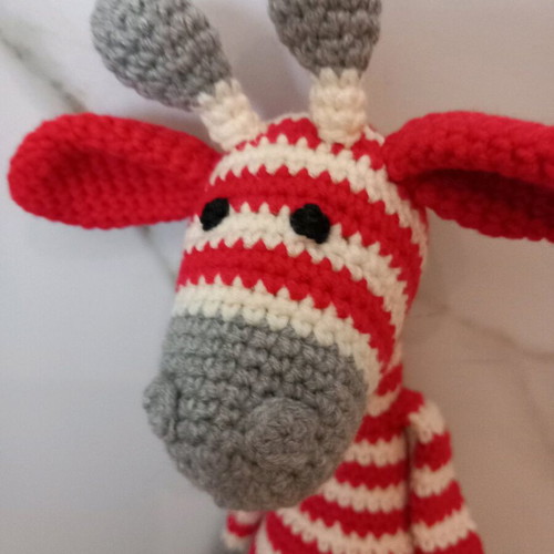 Handmade knitted giraffe doll new 30 cm