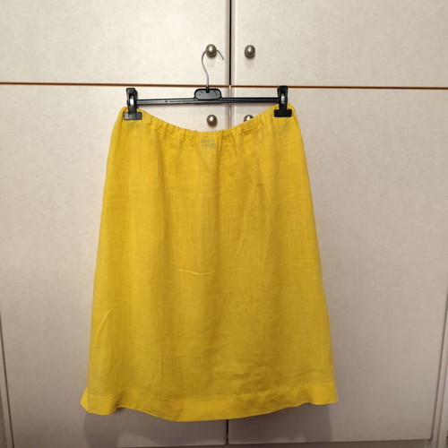 Linen yellow skirt Anna Riska like new, size XL