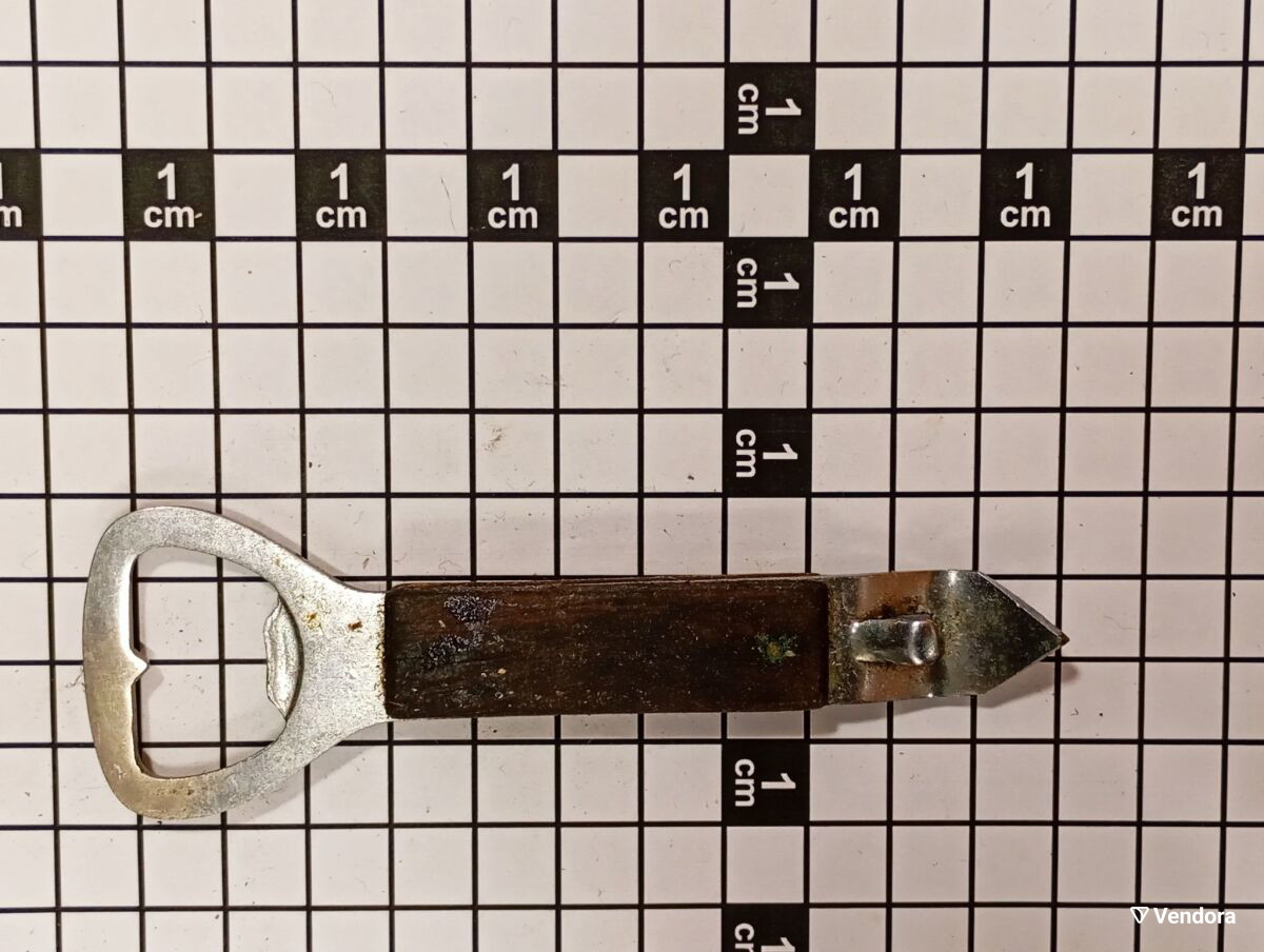 Συλλεκτικό ανοιχτήρι μπουκαλιών και κονσερβών μεταχειρισμένο (2 σε 1)