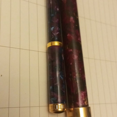 Waterman FP Lady Agatha Blue Purple 18K-750 Gold Nib Fine like new