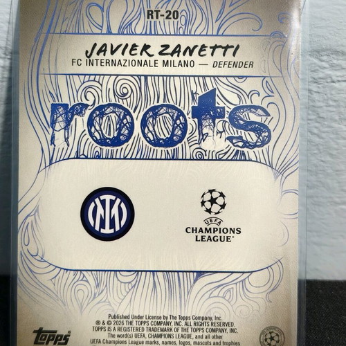 2025-26 Topps UCC Javier Zanetti Roots insert new