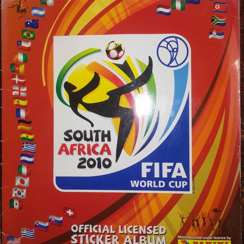 Panini World Cup 2010 sticker album used with 244 stickers