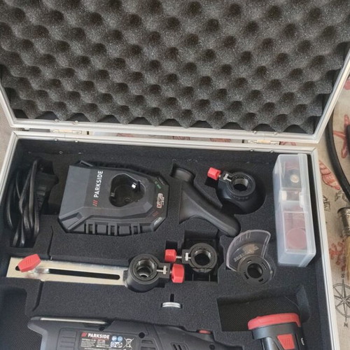 Parkside 12V cordless multi-tool with case and accessories