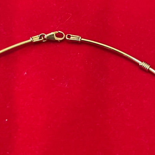 Gold necklace 14K with semi-precious stones used