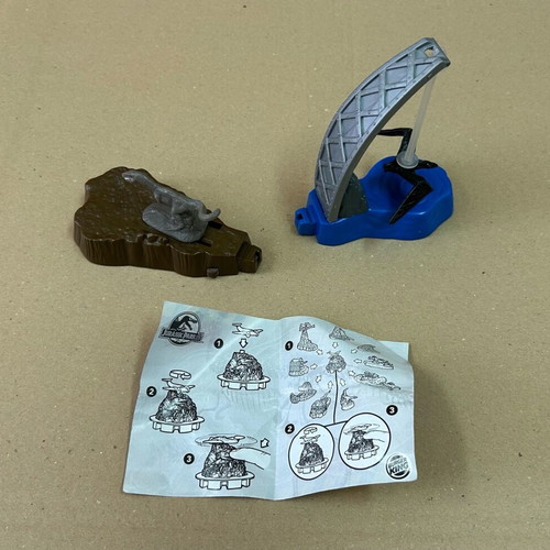 Jurassic Park III Playset Amblin 2001 for Burger King meal used, pack of 2