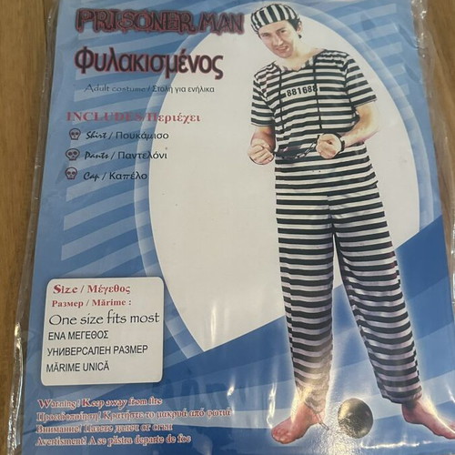 Prisoner costume for adult like new