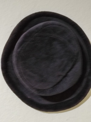 Velvet women's hat, black, sizes M and L