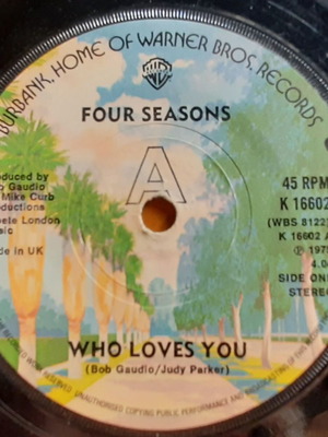 Four Seasons Who Loves You 7" single μεταχειρισμένο, αυθεντική UK έκδοση