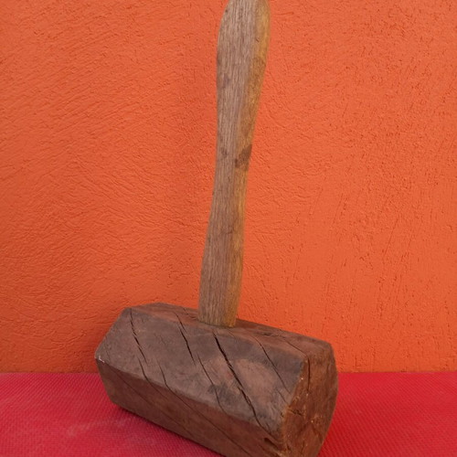 Wooden hammer of English army for pegs