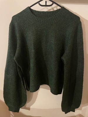 Funky Buddha sweater used, size L, cypress green balloon sleeves