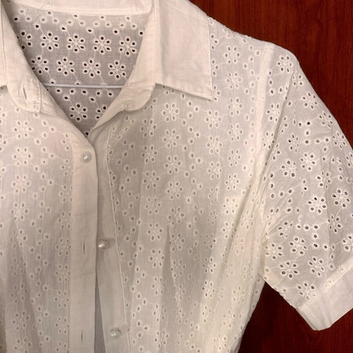 Kipour midi dress white like new, one size