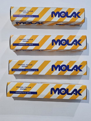Molak Vintage Original Colour Enamel Paints set of 6 like new