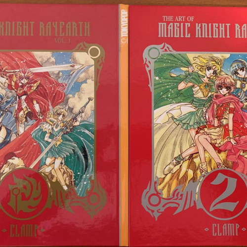 Magic Knight Rayearth Vol.1 & Vol.2 artbooks new, hardcover