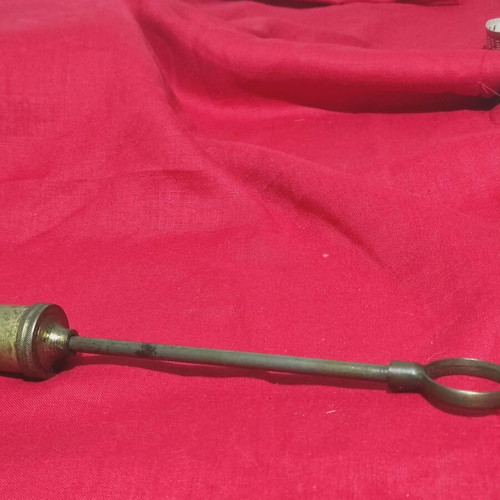 Brass oil pump used, old, 40 cm length
