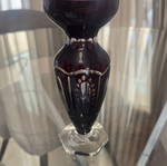 Vintage Czech Bohemian crystal vase, 20 cm