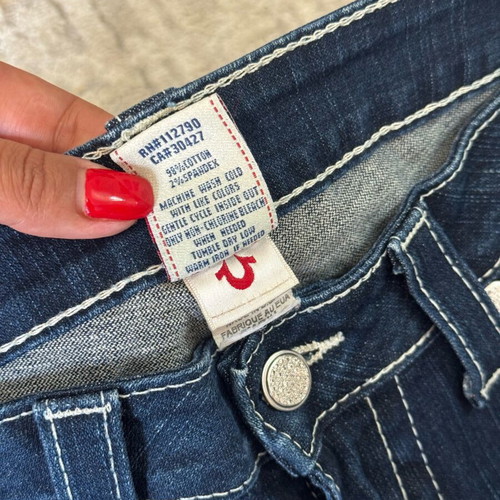True Religion bootcut pants size L like new, blue
