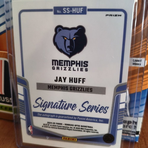 Jay Huff Signature Series Auto Memphis Card new