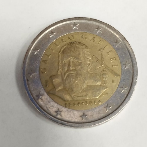 Two euro coin used, foreign
