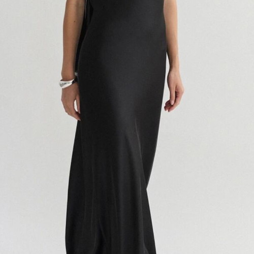 Maxi dress with open back Mind Your Style new, black