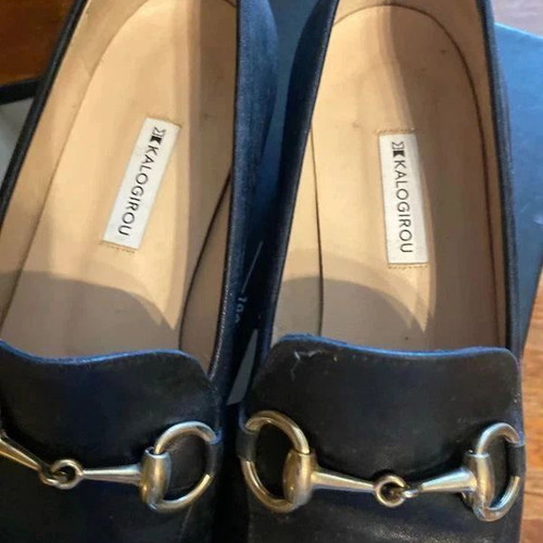 Kalogirou shoes size 37 blue used, like new