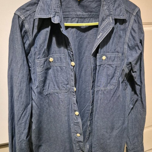 Caterpillar slim fit denim shirt like new, blue, size M