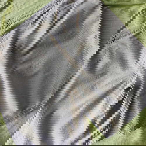 Ленени къси панталони като ново, размер L, бежови