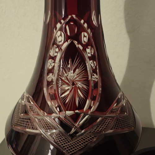 Vintage carafe and glass unused