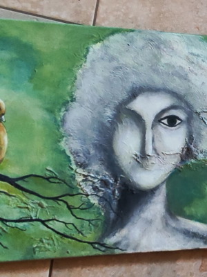 Painting acrylic on canvas 35x50 cm new