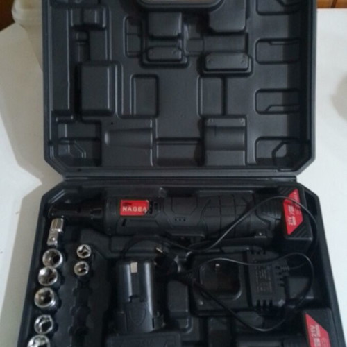 Nagia Tools 21V Racket Wrench set used, includes 3 batteries and case