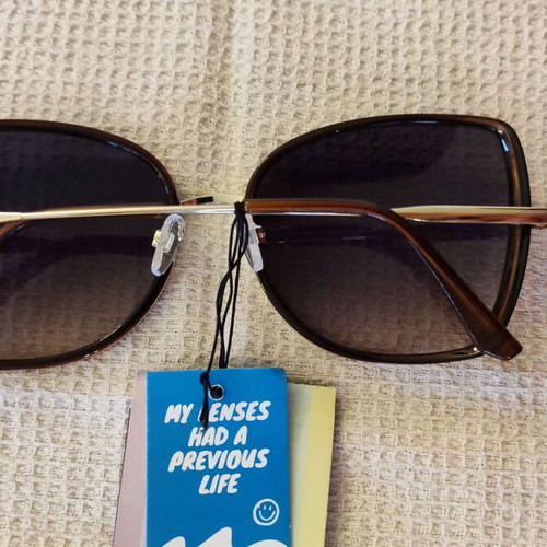 Solo-Solis NDL6032 sunglasses new with gold finish and brown acetate