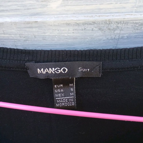 Mango blouse black like new, very nice fabric