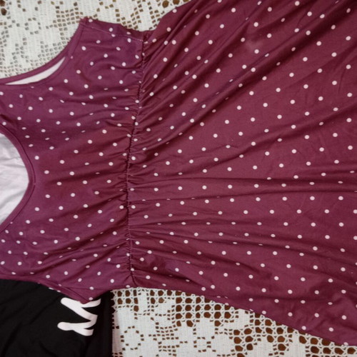 Maternity nightgown with robe like new, purple, size L