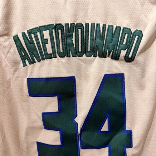 NBA Giannis Antetokounmpo #34 Milwaukee Bucks Cream City jersey new