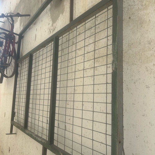 Iron door construction used with mesh and feet