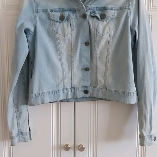 Esmara denim jacket turquoise like new, size M