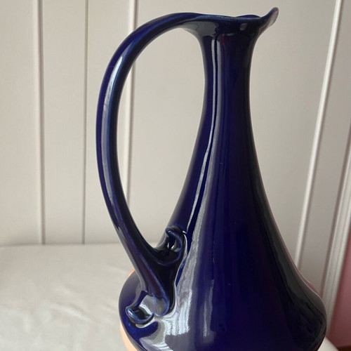 Vintage Γαλλική Κανάτα Μπλε Κοβάλτιο 23cm σαν καινούργια