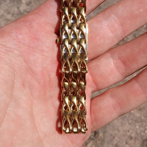 Seiko vintage Y150-5V90 wristwatch like new, gold bracelet 48R0-ZJ