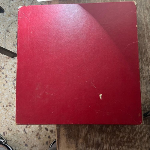 Vintage chessboard with enamel and bronze used