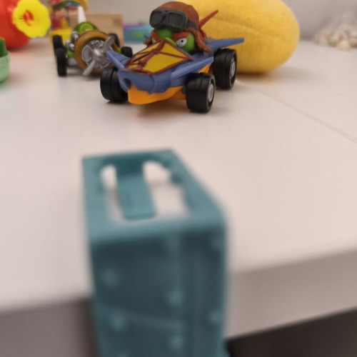 Various toys used, bubble bottle empty