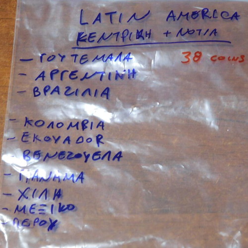 Latin American coins used, collection of 38 from various countries