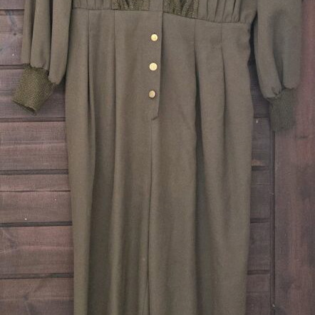 Gina Tricot Vintage Military Style Jumpsuit New, Green XXL