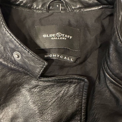 Staff men's leather jacket like new, black, size S